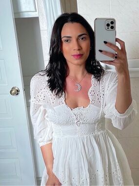 Zara Cream Off-Shoulder Mini Dress